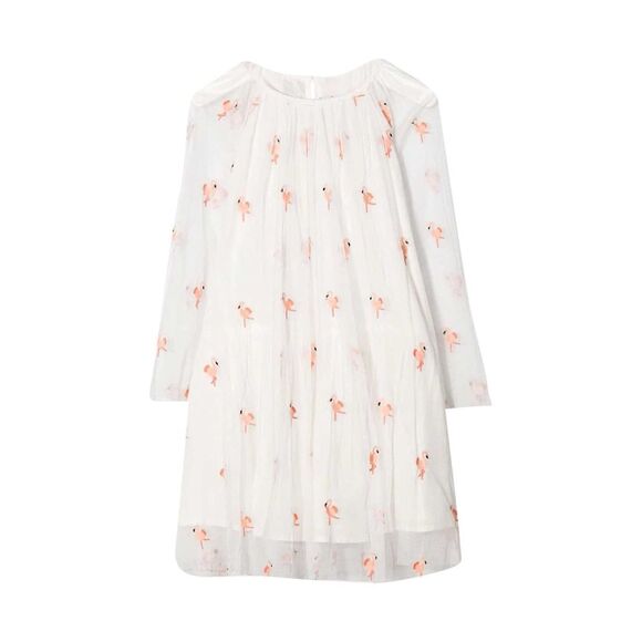 NWT Flamingo Embroidered Jersey Dress from Stella McCartney Kids.  Size 8 - Picture 5 of 7